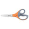 Elite Series Stainless Steel Shears, 8" Long, 3.5" Cut Length, Orange Straight Handle