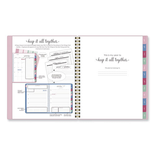 Harmony Weekly/monthly Poly Planner, 8.81 X 7.88, Pink Cover, 13-month (jan To Jan): 2024 To 2025