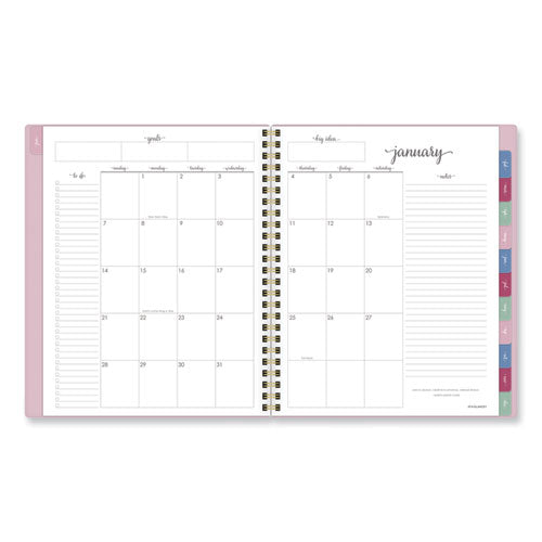 Harmony Weekly/monthly Poly Planner, 8.81 X 7.88, Pink Cover, 13-month (jan To Jan): 2024 To 2025