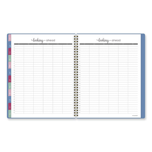 Harmony Weekly/monthly Poly Planner, 11 X 9.38, Blue Cover, 13-month (jan To Jan): 2024 To 2025