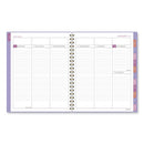 Badge Geo Weekly/monthly Planner, Geometric Artwork, 11 X 9.25, Purple/white/gold Cover, 13-month (jan To Jan): 2024 To 2025
