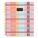 Cher Weekly/monthly Planner, Plaid Artwork, 11 X 9.25, Pink/blue/orange Cover, 12-month (jan To Dec): 2024