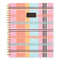 Cher Weekly/monthly Planner, Plaid Artwork, 11 X 9.25, Pink/blue/orange Cover, 12-month (jan To Dec): 2024