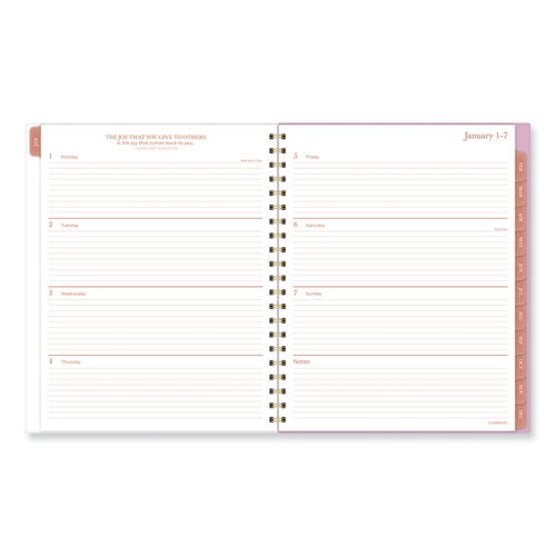 Cher Weekly/monthly Planner, Plaid Artwork, 11 X 9.25, Pink/blue/orange Cover, 12-month (jan To Dec): 2024