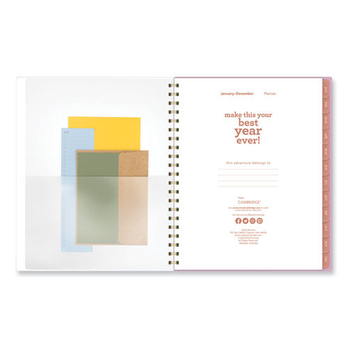 Cher Weekly/monthly Planner, Plaid Artwork, 11 X 9.25, Pink/blue/orange Cover, 12-month (jan To Dec): 2024