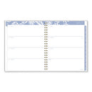 Elena Weekly/monthly Planner, Palm Leaves Artwork, 11 X 9.25, Blue/white Cover, 12-month (jan To Dec): 2024