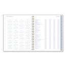 Elena Weekly/monthly Planner, Palm Leaves Artwork, 11 X 9.25, Blue/white Cover, 12-month (jan To Dec): 2024