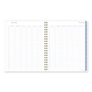 Elena Weekly/monthly Planner, Palm Leaves Artwork, 11 X 9.25, Blue/white Cover, 12-month (jan To Dec): 2024