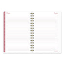 Thicket Weekly/monthly Planner, Floral Artwork, 8.5 X 6.38, Gray/rose/peach Cover, 12-month (jan To Dec): 2024