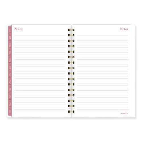 Thicket Weekly/monthly Planner, Floral Artwork, 8.5 X 6.38, Gray/rose/peach Cover, 12-month (jan To Dec): 2024