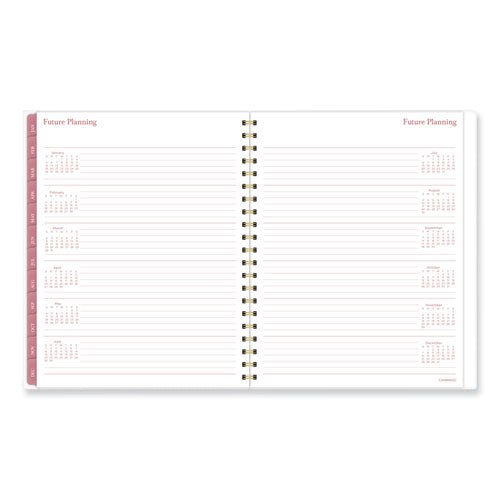 Thicket Weekly/monthly Planner, Floral Artwork, 11 X 9.25, Gray/rose/peach Cover, 12-month (jan To Dec): 2024