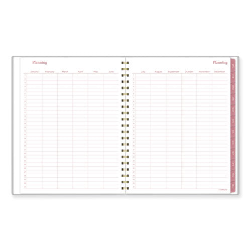 Thicket Weekly/monthly Planner, Floral Artwork, 11 X 9.25, Gray/rose/peach Cover, 12-month (jan To Dec): 2024