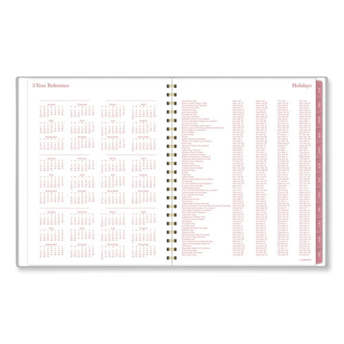 Thicket Weekly/monthly Planner, Floral Artwork, 11 X 9.25, Gray/rose/peach Cover, 12-month (jan To Dec): 2024