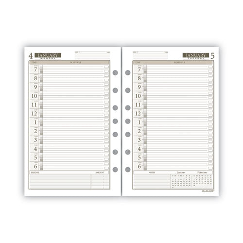 1-page-per-day Planner Refills, 8.5 X 5.5, White Sheets, 12-month (jan To Dec): 2024