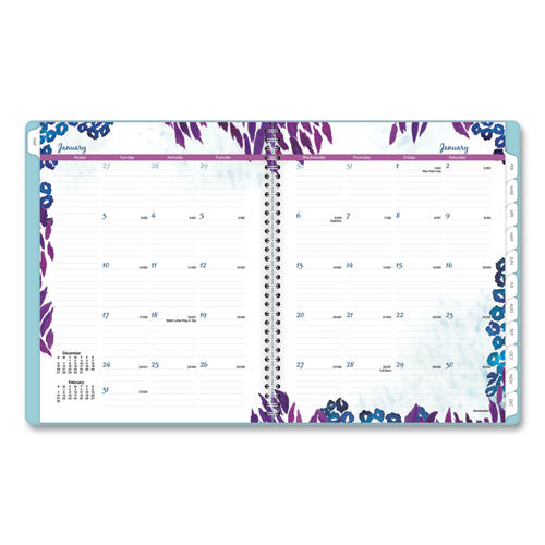 Wild Washes Weekly/monthly Planner, Wild Washes Flora/fauna Artwork, 11 X 8.5, Blue Cover, 13-month (jan To Jan): 2024-2025