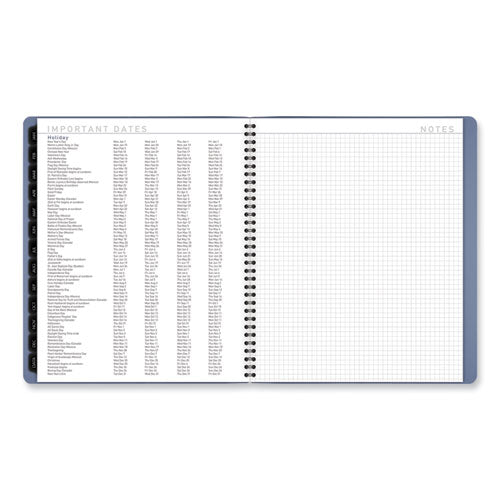 Contemporary Monthly Planner, 11.38 X 9.63, Blue Cover, 12-month (jan To Dec): 2024