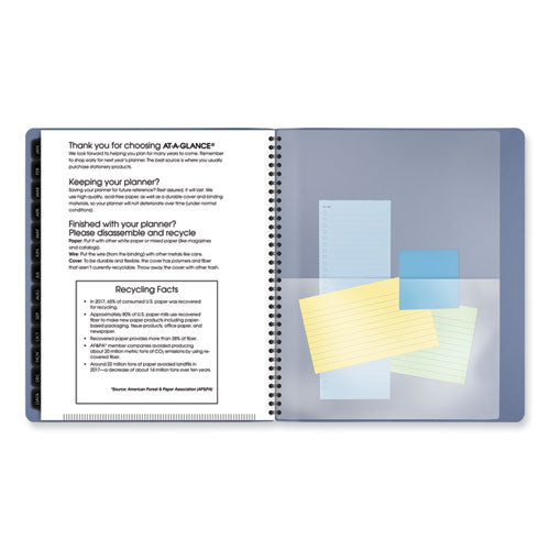 Contemporary Monthly Planner, 11.38 X 9.63, Blue Cover, 12-month (jan To Dec): 2024