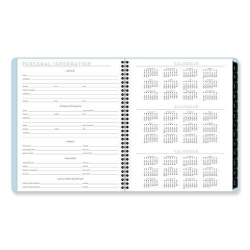 Contemporary Lite Monthly Planner, 11 X 9.5, Light Blue Cover, 12-month (jan To Dec): 2024