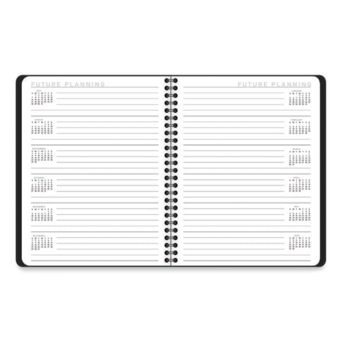 Contempo Lite Academic Year Weekly/monthly Planner, 8.75 X 7.87, Black Cover, 12-month (july To June) 2023 To 2024