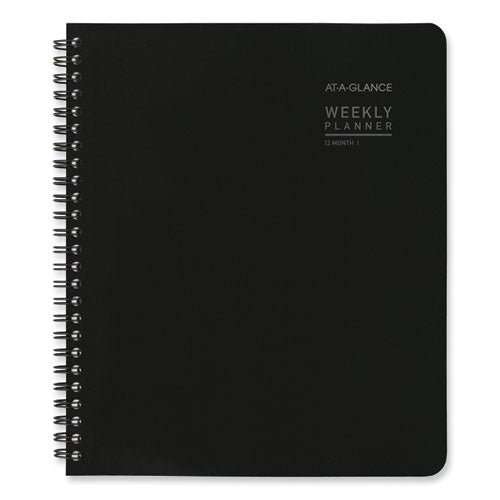 Contempo Lite Academic Year Weekly/monthly Planner, 8.75 X 7.87, Black Cover, 12-month (july To June) 2023 To 2024