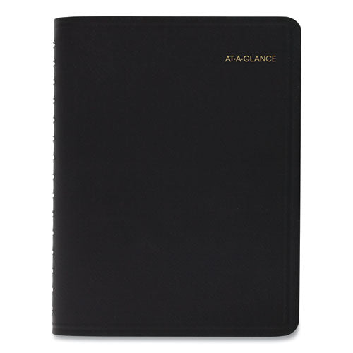 Four-person Group Daily Appointment Book, 11 X 8, Black Cover, 12-month (jan To Dec): 2024