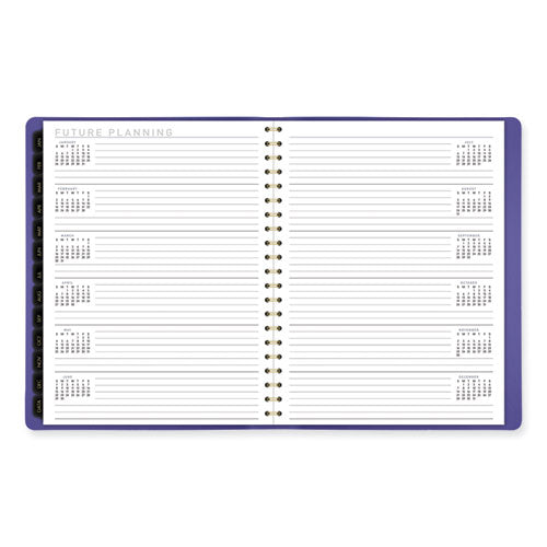 Contemporary Weekly/monthly Planner, 11.38 X 9, Purple Cover, 12-month (jan To Dec): 2024