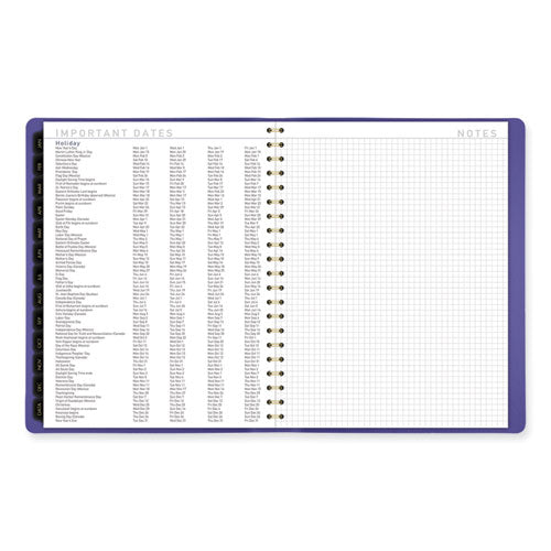 Contemporary Weekly/monthly Planner, 11.38 X 9, Purple Cover, 12-month (jan To Dec): 2024