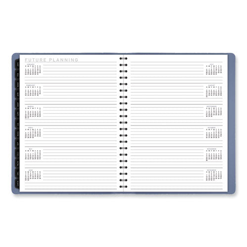 Contemporary Weekly/monthly Planner, 11.38 X 9, Slate Blue Cover, 12-month (jan To Dec): 2024