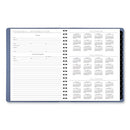 Contemporary Weekly/monthly Planner, 11.38 X 9, Slate Blue Cover, 12-month (jan To Dec): 2024