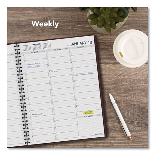 Weekly Appointment Book, 11 X 8.25, Winestone Cover, 13-month (jan To Jan): 2024 To 2025