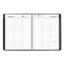 Recycled Weekly Vertical-column Format Appointment Book, 11 X 8.25, Black Cover, 12-month (jan To Dec): 2024