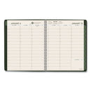 Recycled Weekly Vertical-column Format Appointment Book, 11 X 8.25, Green Cover, 12-month (jan To Dec): 2024