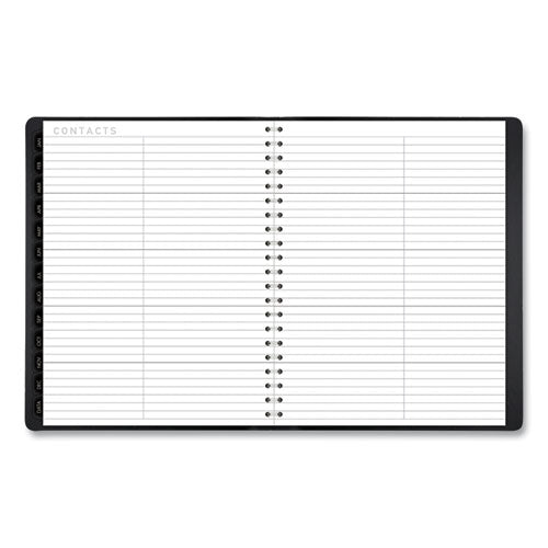 Contemporary Weekly/monthly Planner, Vertical-column Format, 11 X 8.25, Black Cover, 12-month (jan To Dec): 2024