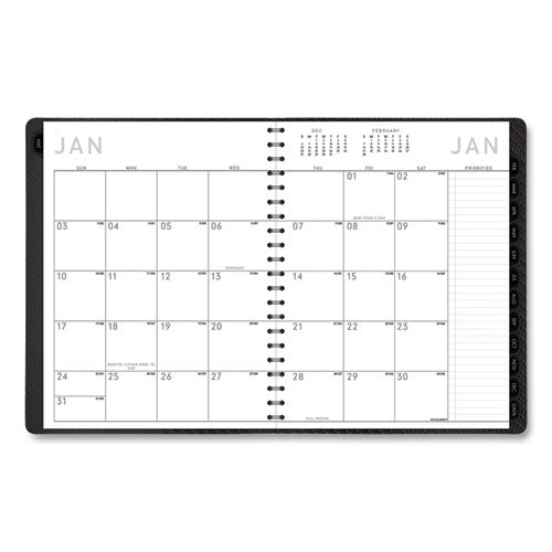 Contemporary Weekly/monthly Planner, Vertical-column Format, 11 X 8.25, Graphite Cover, 12-month (jan To Dec): 2024