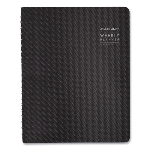 Contemporary Weekly/monthly Planner, Vertical-column Format, 11 X 8.25, Graphite Cover, 12-month (jan To Dec): 2024