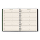 Recycled Weekly Vertical-column Format Appointment Book, 8.75 X 7, Black Cover, 12-month (jan To Dec): 2024