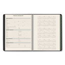 Recycled Weekly Vertical-column Format Appointment Book, 8.75 X 7, Black Cover, 12-month (jan To Dec): 2024