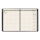 Recycled Weekly Vertical-column Format Appointment Book, 8.75 X 7, Black Cover, 12-month (jan To Dec): 2024