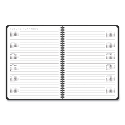 Contemporary Lite Weekly/monthly Planner, 11 X 8.25, Black Simulated Leather Cover, 12-month (jan To Dec): 2024