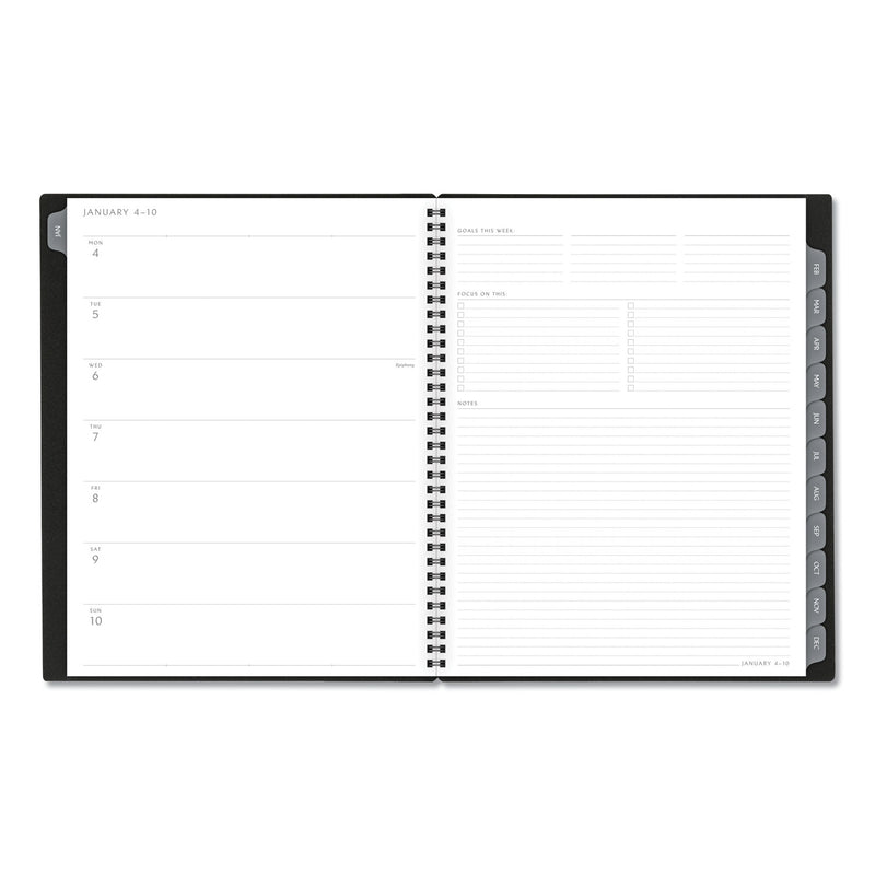 Elevation Poly Weekly/monthly Planner, 11 X 8.5, Black Cover, 13-month (jan To Jan): 2024 To 2025