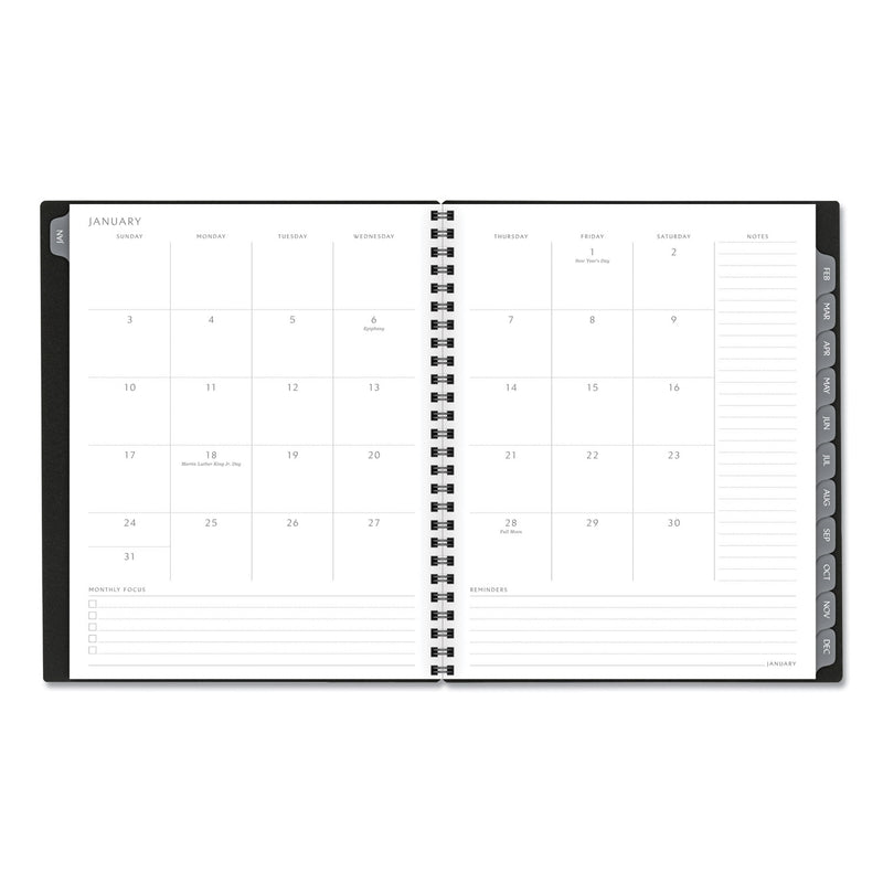Elevation Poly Weekly/monthly Planner, 8.75 X 7, Black Cover, 12-month (jan To Dec): 2024