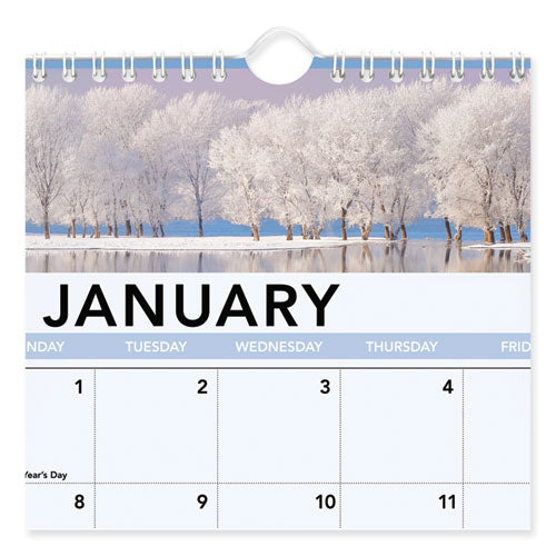 Landscape Monthly Wall Calendar, Landscapes Photography, 12 X 12, White/multicolor Sheets, 12-month (jan To Dec): 2024