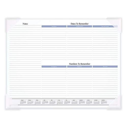 Seascape Panoramic Desk Pad, Seascape Panoramic Photography, 22 X 17, White Sheets, Clear Corners, 12-month (jan-dec): 2024