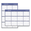 Vertical/horizontal Erasable Quarterly/monthly Wall Planner, 24 X 36, White/blue Sheets, 12-month (jan To Dec): 2024
