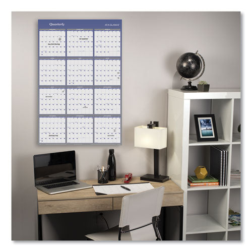 Vertical/horizontal Erasable Quarterly/monthly Wall Planner, 32 X 48, 12-month (jan To Dec): 2024