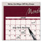 Reversible Horizontal Erasable Wall Planner, 48 X 32, Assorted Sheet Colors, 12-month (jan To Dec): 2024