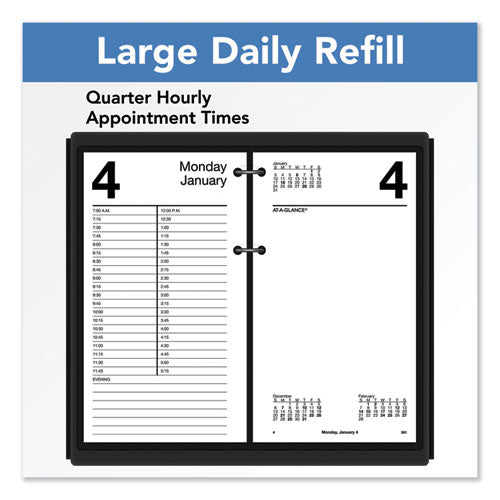 Large Desk Calendar Refill, 4.5 X 8, White Sheets, 12-month (jan To Dec): 2024