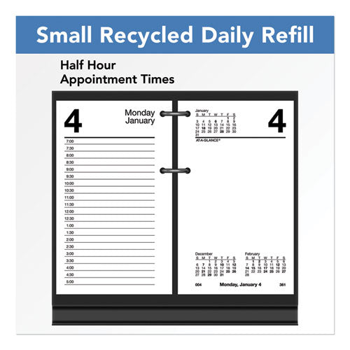 Desk Calendar Recycled Refill, 3.5 X 6, White Sheets, 12-month (jan To Dec): 2024