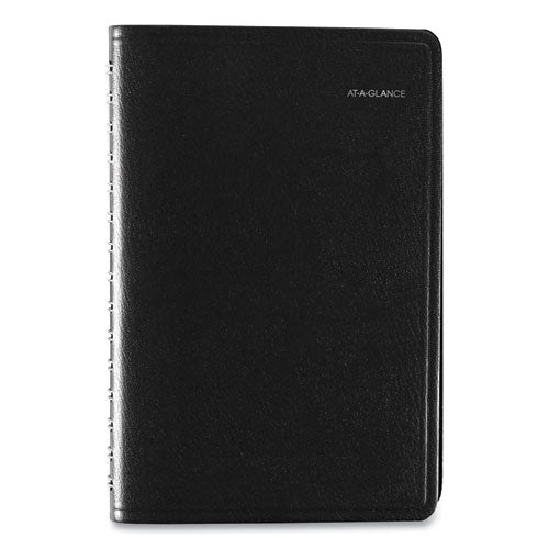 Dayminder Daily Appointment Book, 8.5 X 5.5, Black Cover, 12-month (jan To Dec): 2024