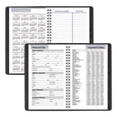 Dayminder Block Format Weekly Appointment Book, Tabbed Telephone/add Section, 8.5 X 5.5, Black, 12-month (jan To Dec): 2024